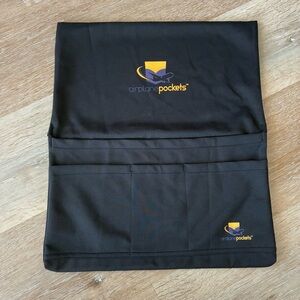 Airplane Pockets Travel Seat Organizer Black Multi Pocket Used